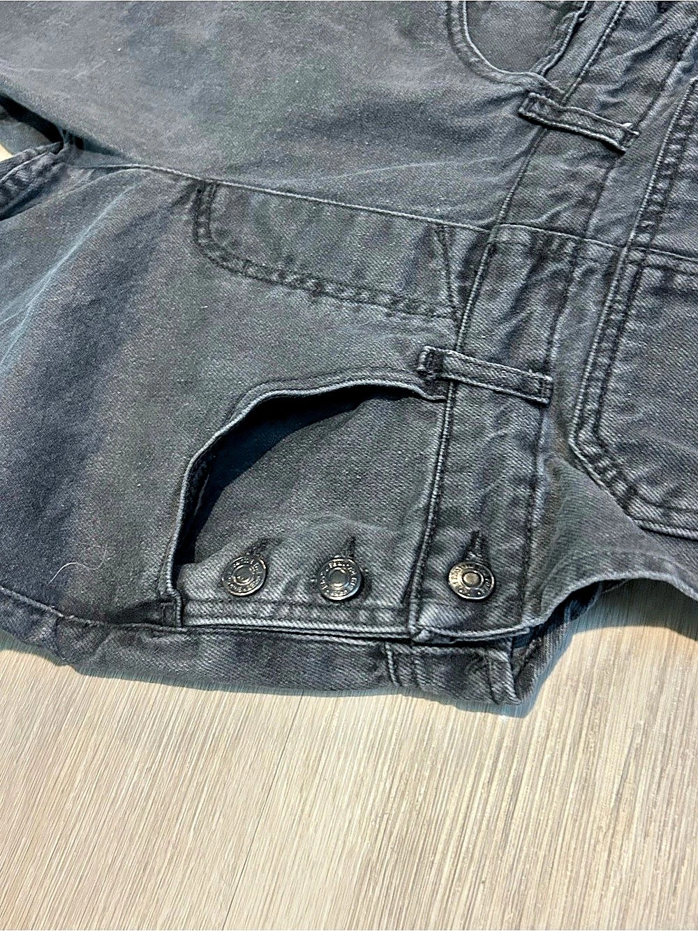 Free People We The Free Ziggy Overalls Washed Black XS